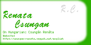 renata csungan business card